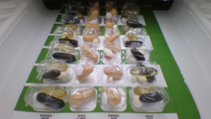 Pillable blister pack close-up